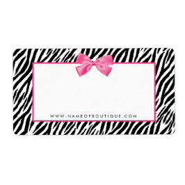Trendig Zebra tryck med Chic Rosa Bow Boutique Fraktsedel