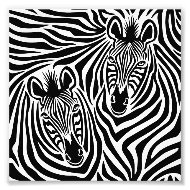 Trendig Zebra tryck Svarta och vita Mönster (Framsidan)