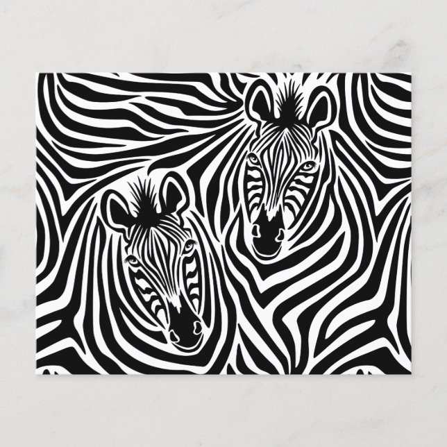 Trendig Zebra tryck Svarta och vita Mönster Flygblad (Framsidan)