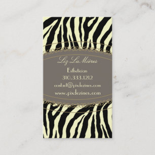 Trendig zebra tryck visitkort