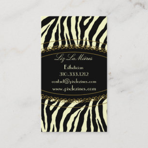 Trendig zebra tryck visitkort