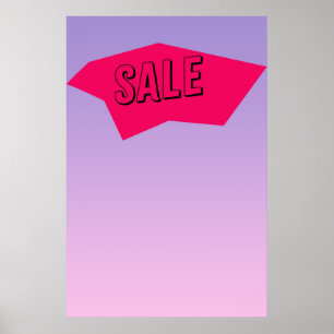 Trendig Zine Stil Sale signerar Pappert utklipp Poster
