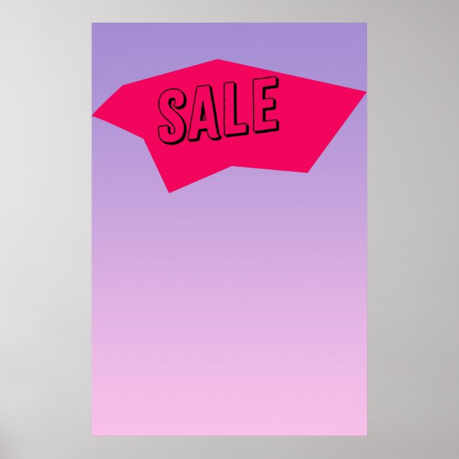 Trendig Zine Stil Sale signerar Pappert utklipp Poster (Framsidan)
