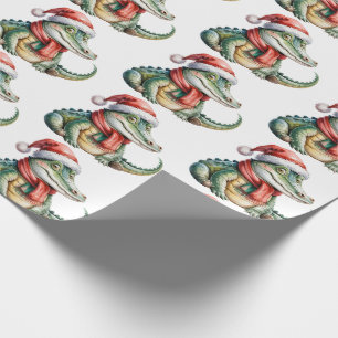 Trendiga Alligatorer-Krokodiler Julmönster Presentpapper