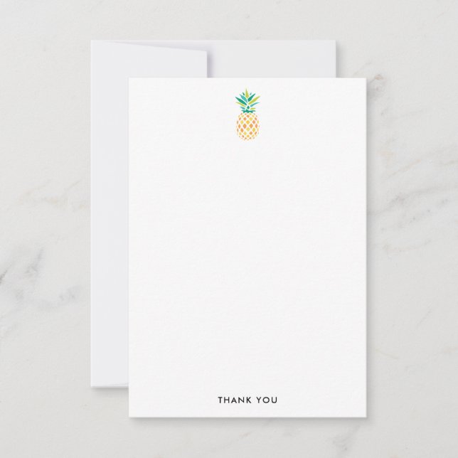 Trendiga Ananas Tacksamhetskort Anteckningskort (Framsida)