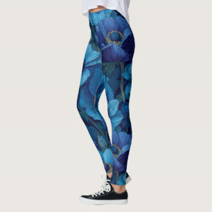 Trendiga Anemoner Kronblad Gym Träning Leggings