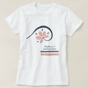 Trendiga blom-essentiella oljor Aromaterapi T Shirt