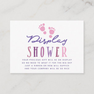 Trendiga färger Flickor Baby Shower Display Dusch Tilläggskort
