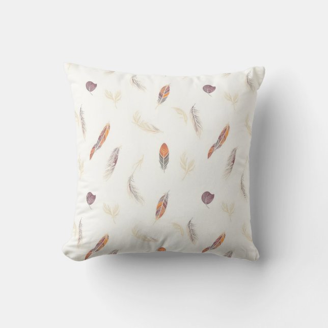 Trendiga Fjädrar Lyx Boho Kollektion Kudde (Framsida)