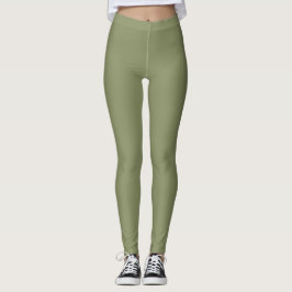 Trendiga gröna leggings i vasströ