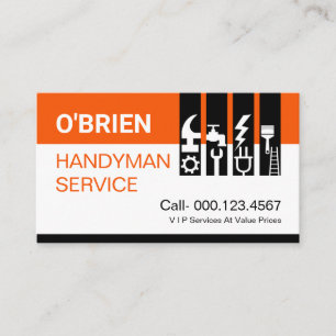 Trendiga Handyman Verktyg Flik Visitkort