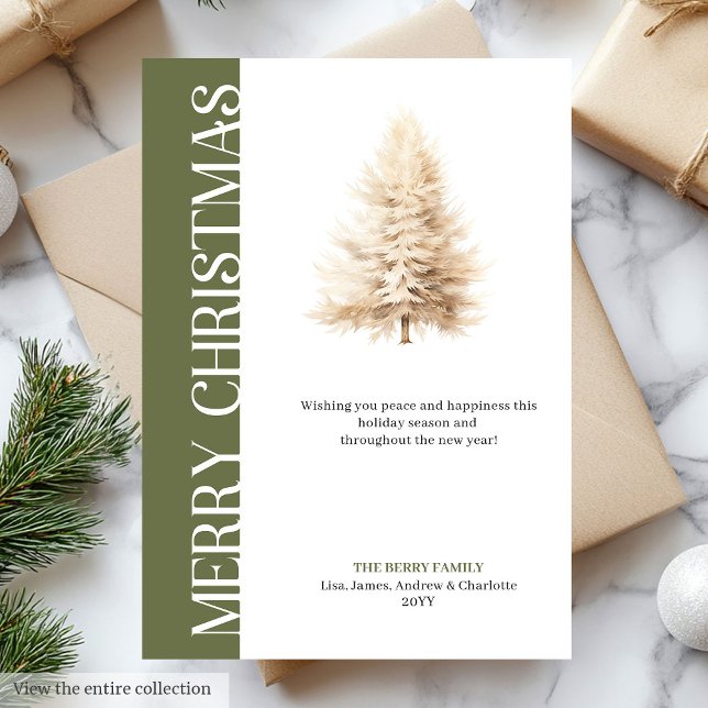 Trendiga jordnära färger Hölsning Mall (Trendy Earthy Colors Holiday Greeting Template)