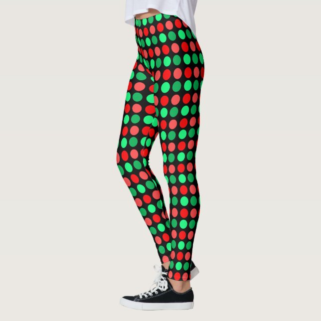 Trendiga julprickiga leggings (Vänster)
