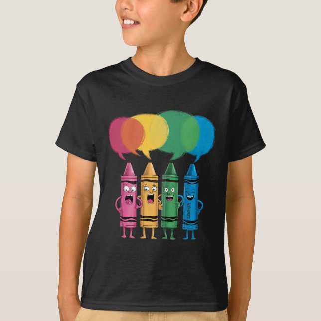 Trendiga kritvaxmod färgkrita Fredag Lärar T Shirt (Framsida)