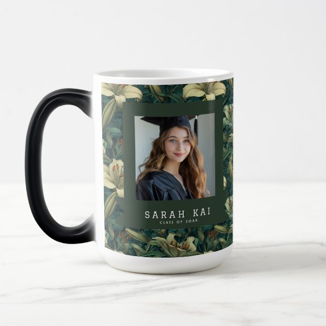 Trendiga Lilies Blommig Make Examenpresent Magisk Mugg (Vänster)