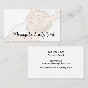 Trendiga Massageterapeut Affärskort Design Visitkort