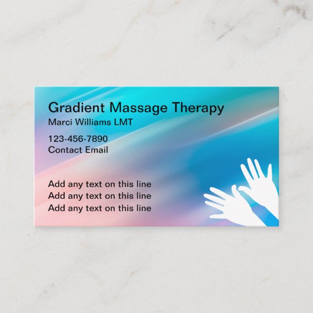Trendiga Massageterapeut Affärskort Visitkort (Framsida)