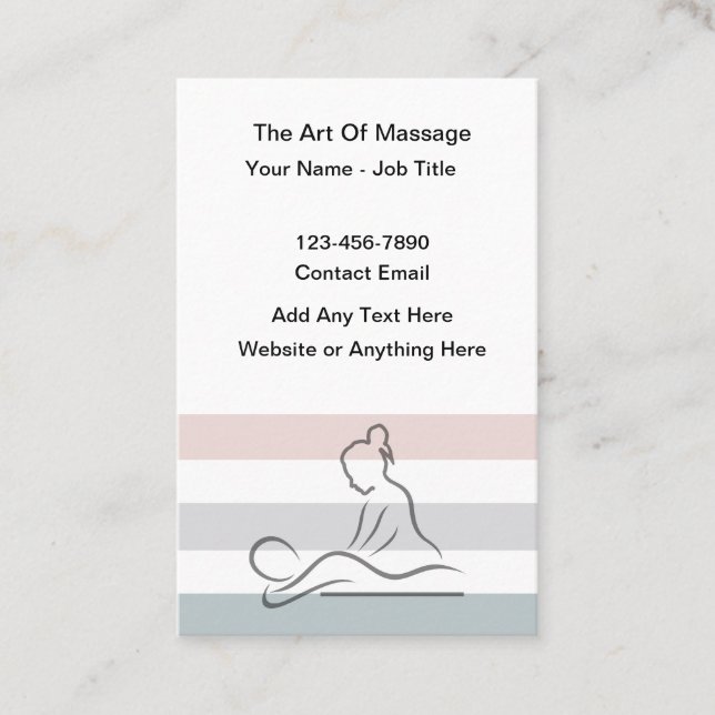 Trendiga massageterapeut-kort visitkort (Framsida)
