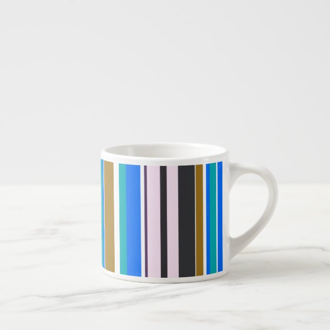 Trendiga Moderna Ränder Espressomugg (Höger)
