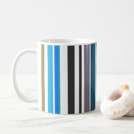 Trendiga Moderna Ränder Kaffemugg