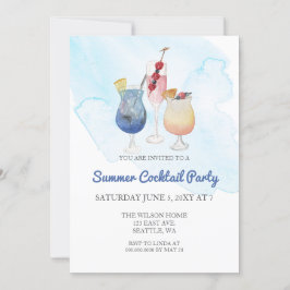 Trendiga moderna sommarcocktail-fest-inbjudningar inbjudningar