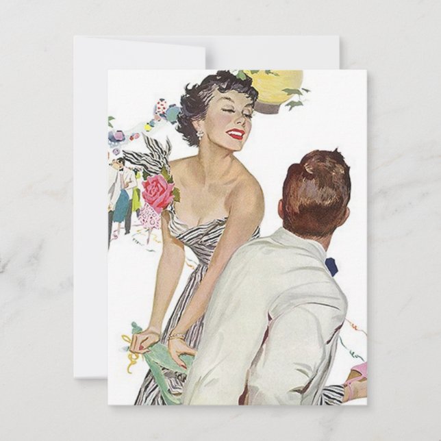 Trendiga Retro coctailtemapartyinbjudningar Inbjudningar (Framsida)