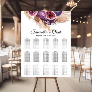 Trendiga Skönhet Purple Figs & Pampas Poster