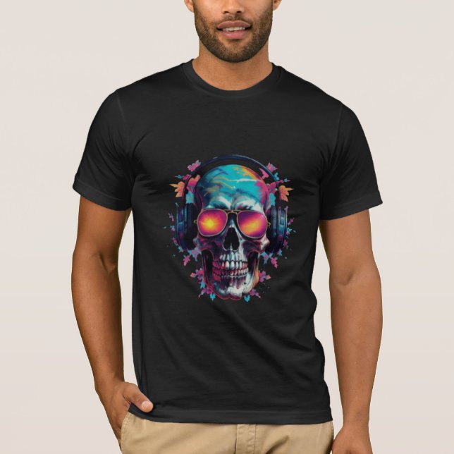 Trendiga T-Shirt Tryck med Dödskalle för ModedFans (Framsida)