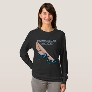 Trendiga Teal Prickiga Höga Klackar Boss Babe Cita T Shirt