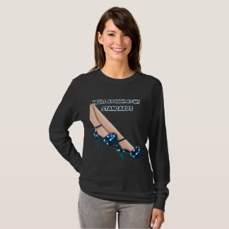 Trendiga Teal Prickiga Höga Klackar Boss Babe Cita T Shirt