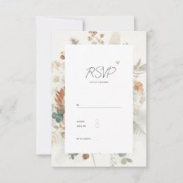 Trendiga Terrakotta Blommor Elegant Bröllop OSA Kort