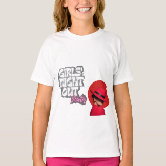 Trendiga tjejers natt ute-fest röd Fedora-hatt kvi T Shirt