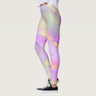 Trendiga vackra färgglada abstrakta vågor leggings