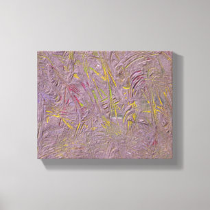 Trendiget abstrakt Art Rosa Gult Grönt Modern Canvastryck
