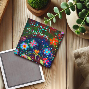 Trendiget Allt inspirationsinriktat Blommigt Magnet