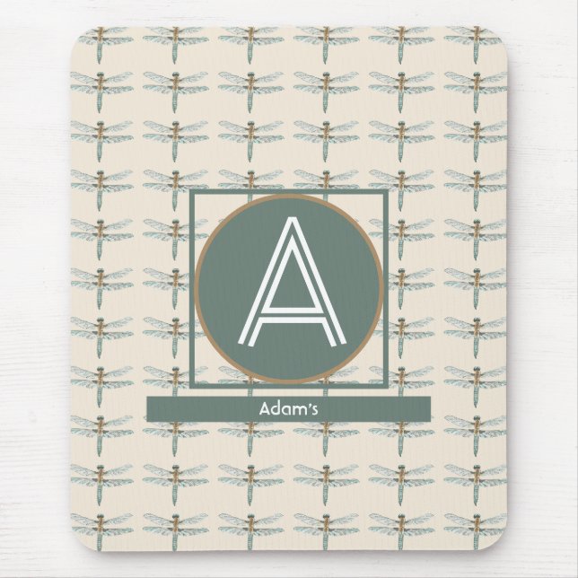 TRENDIGET anpassningsbar BEIGE DRAGONFLY Musmatta (Framsidan)