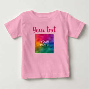 Trendiget anpassningsbar Bild Handskriven-Rosa T Shirt