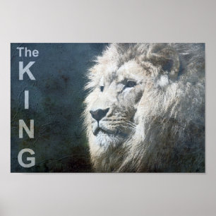 Trendiget anpassningsbar Lejon mall Djurart Kung Poster