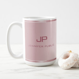 Trendiget anpassningsbar Ro Guld Mall Monogram Ele Kaffemugg