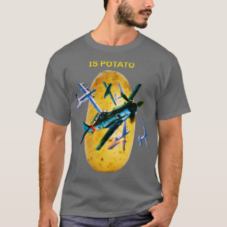 Trendiget är Potato med militärflygplan T Shirt
