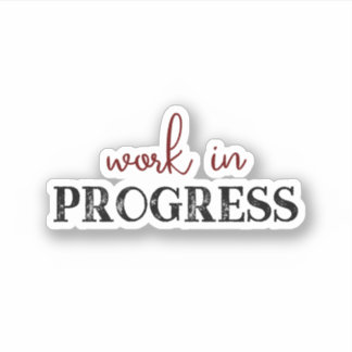 Trendiget Arbeta under pågående coola Klistermärken