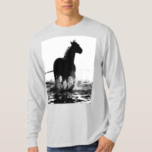 Trendiget Ash för modernt löpande konturutkast T Shirt