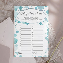 trendiget "Baby Namn Tävling" Blue Boy Shower Game