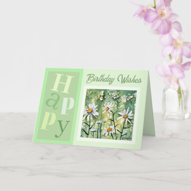 Trendiget Beval Flowers Birthday Card Kort (Orkide)