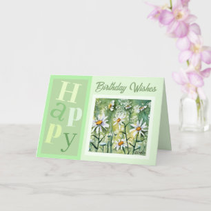 Trendiget Beval Flowers Birthday Card Kort