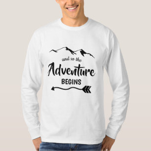 Trendiget Black and White i Äventyr börjar. T Shirt