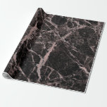 Trendiget Black & Ro Guld Rosa Glitter Marble Glam Presentpapper<br><div class="desc">papper radbrytning av anpassningsbar</div>
