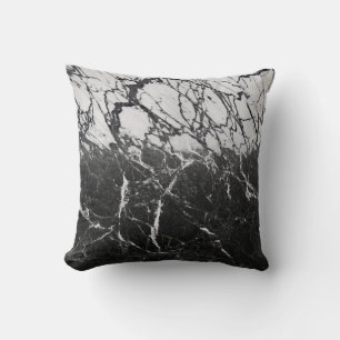 Trendiget Black & White Marble Modern Glam Kudde
