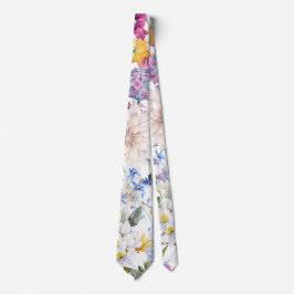 trendiget blommigt slips