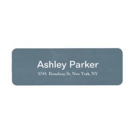 Trendiget Blue Grått Modern Elegant Snyggt Returadress Etikett
